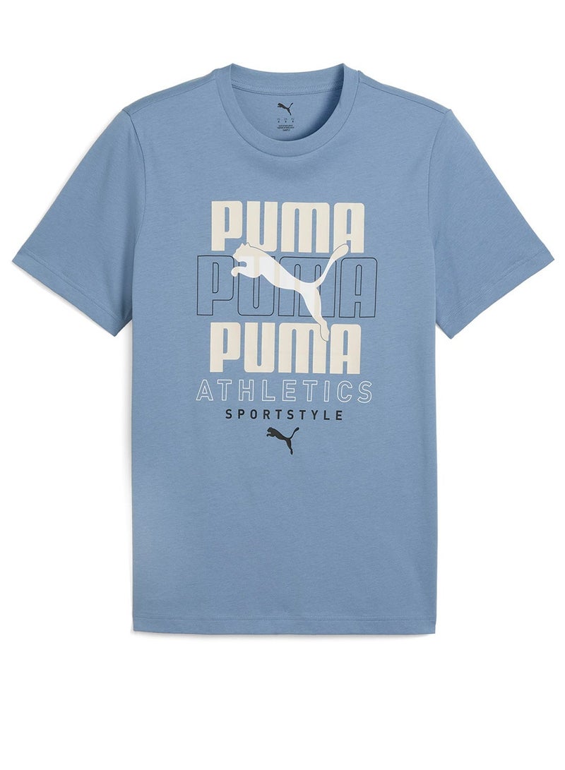 PUMA Men's Graphic Stacked Tee - Image 4